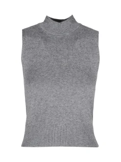 Solada Top donna smanicato in maglia