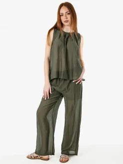 Solada Top donna smanicato - militare