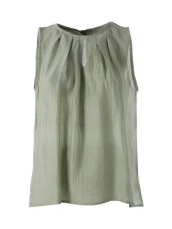 Solada Top donna smanicato - pistacchio