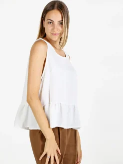 Solada Top donna tinta unita - bianco