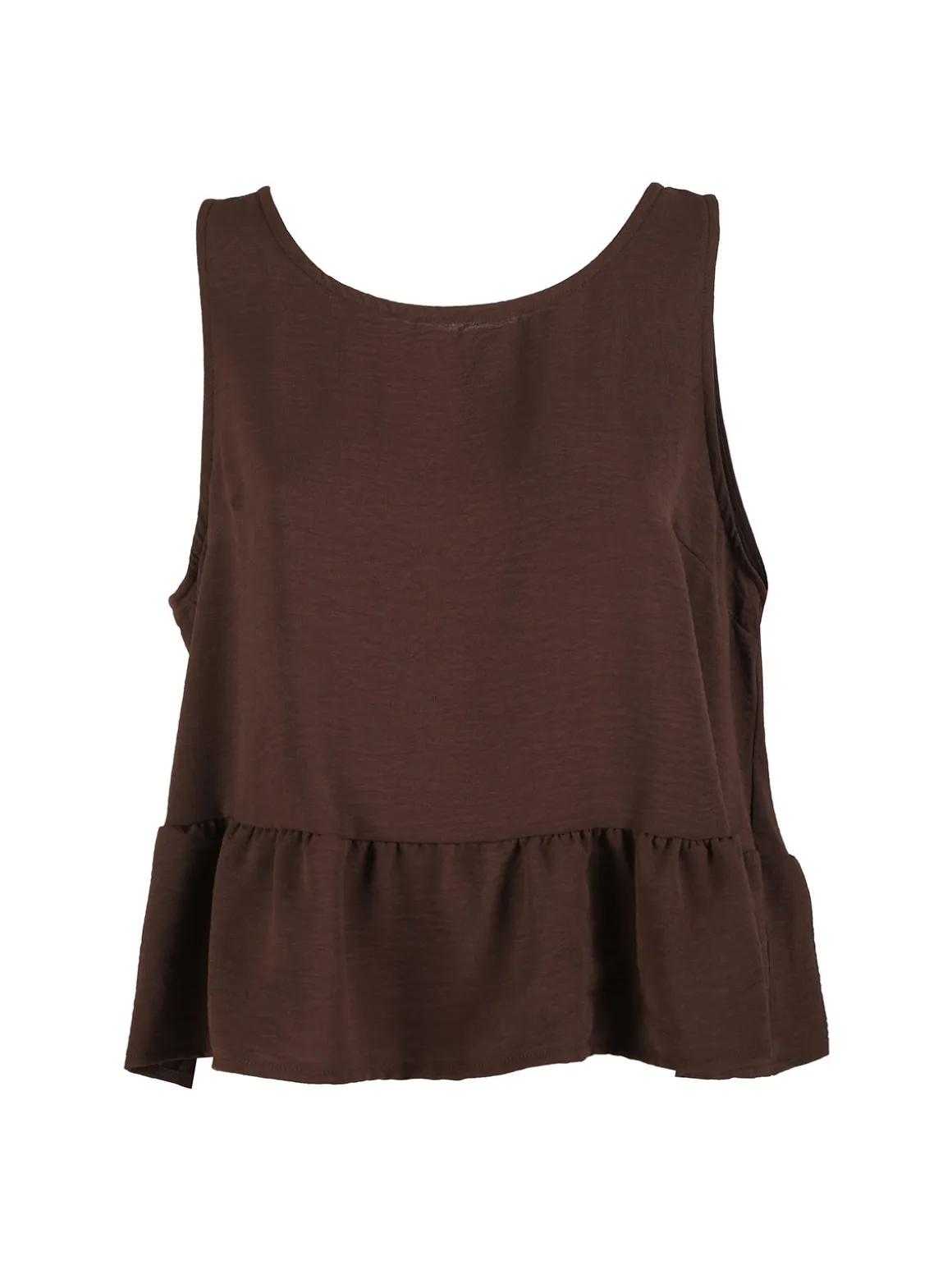Solada Top donna tinta unita - marrone