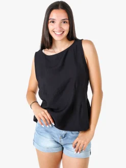 Solada Top smanicato da donna in viscosa - nero