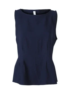 Solada Top smanicato da donna in viscosa - blu scuro