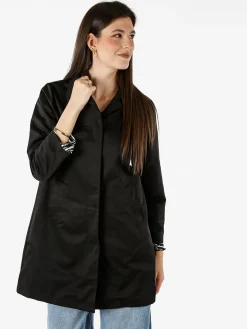 Solada Trench impermeabile da donna con bottoni - nero