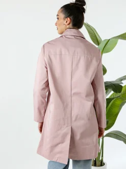 Solada Trench impermeabile da donna con bottoni - rosa