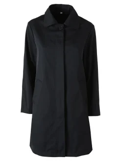 Solada Trench impermeabile da donna con bottoni - blu scuro