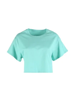 Solada T-shirt crop donna in cotone oversize
