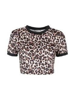 Solada T-shirt croppd da donna maculata
