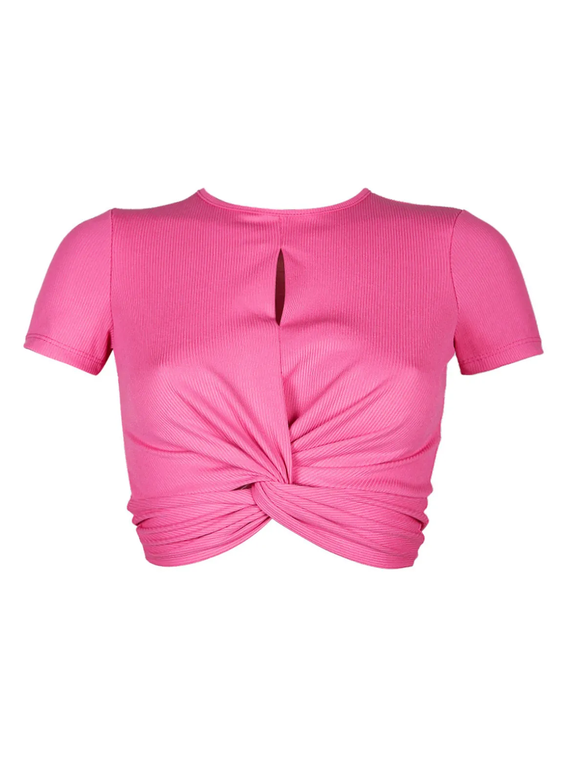 Solada T-shirt cropped da donna a costine