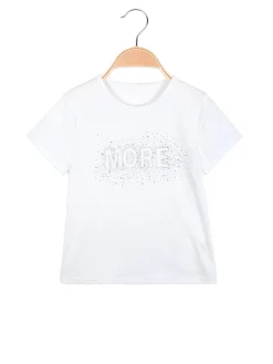 Solada T-shirt da bambina con scritta brillantinata