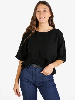 Solada T-shirt da donna oversize con taschino