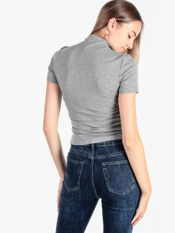 Solada T-shirt donna accollata - grigio