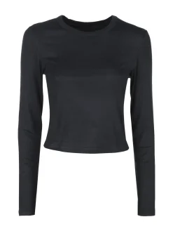Solada T-shirt donna a maniche lunghe in viscosa - nero