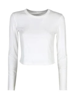 Solada T-shirt donna a maniche lunghe in viscosa - bianco