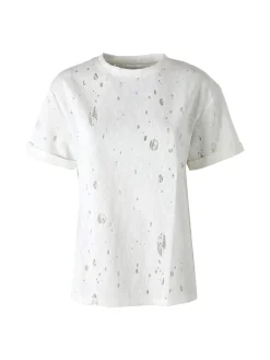 Solada T-shirt donna con dettagli in pizzo - bianco