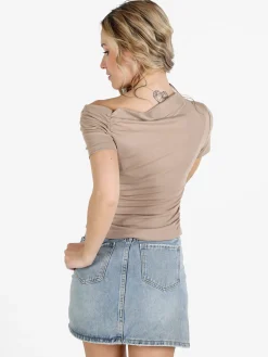 Solada T-shirt donna con drappeggio