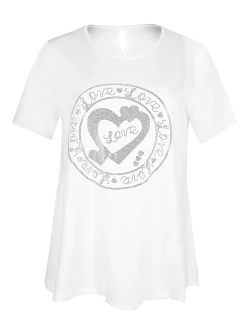 Solada T-shirt donna con glitter taglie comode