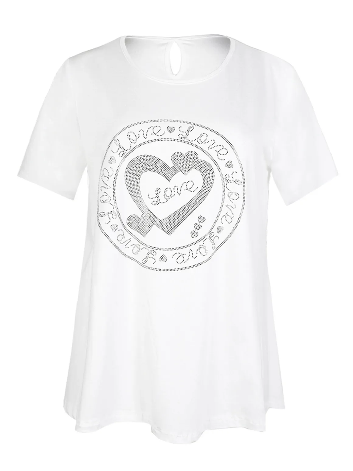 Solada T-shirt donna con glitter taglie comode