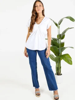 Solada T-shirt donna con scollo annodato
