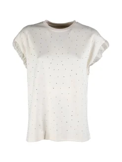 Solada T-shirt donna con strass - beige
