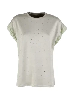 Solada T-shirt donna con strass - verde chiaro
