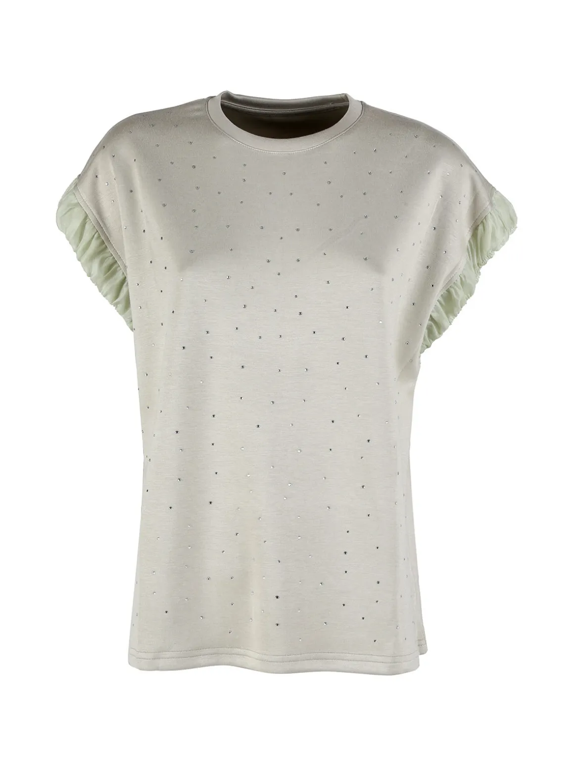 Solada T-shirt donna con strass - verde chiaro