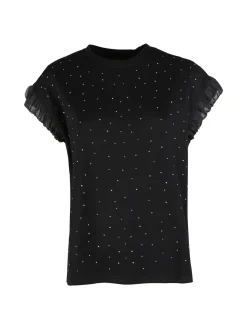 Solada T-shirt donna con strass - nero