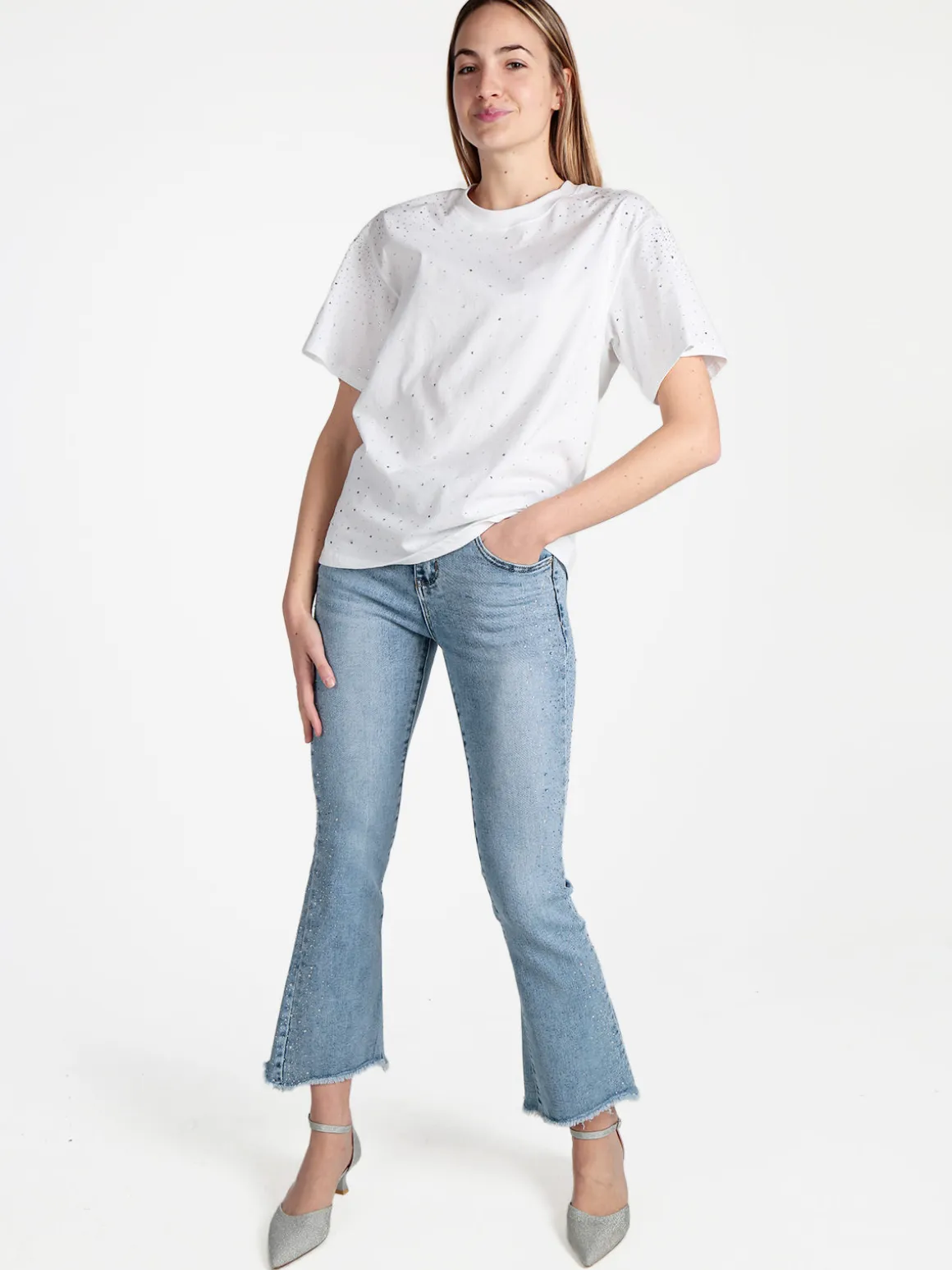 Solada T-shirt donna con strass
