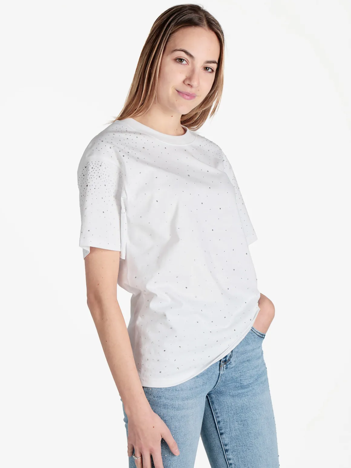 Solada T-shirt donna con strass