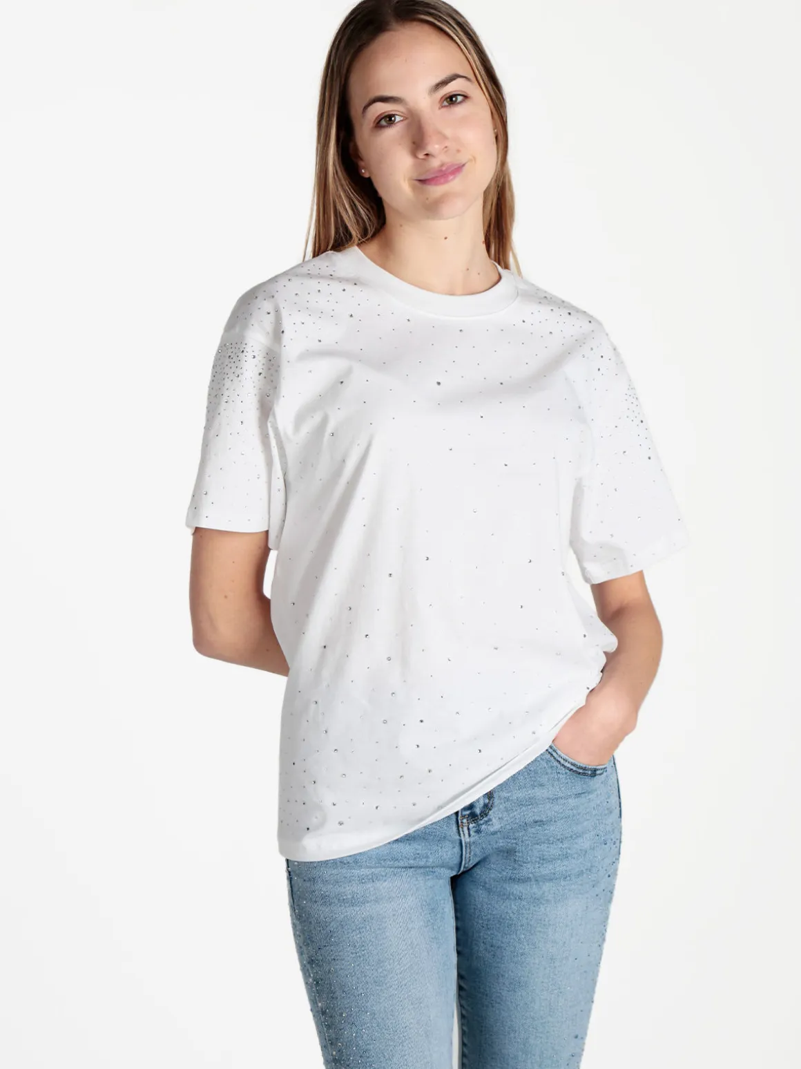 Solada T-shirt donna con strass