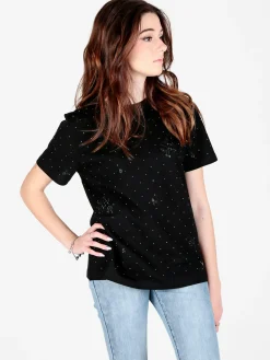 Solada T-shirt donna con strass e ricami