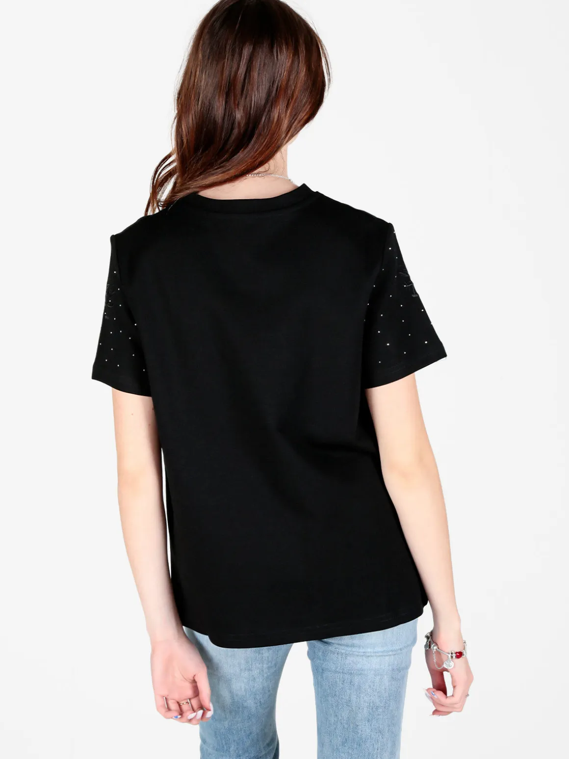 Solada T-shirt donna con strass e ricami