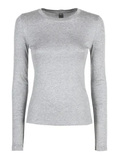Solada T-shirt donna girocollo a maniche lunghe - grigio