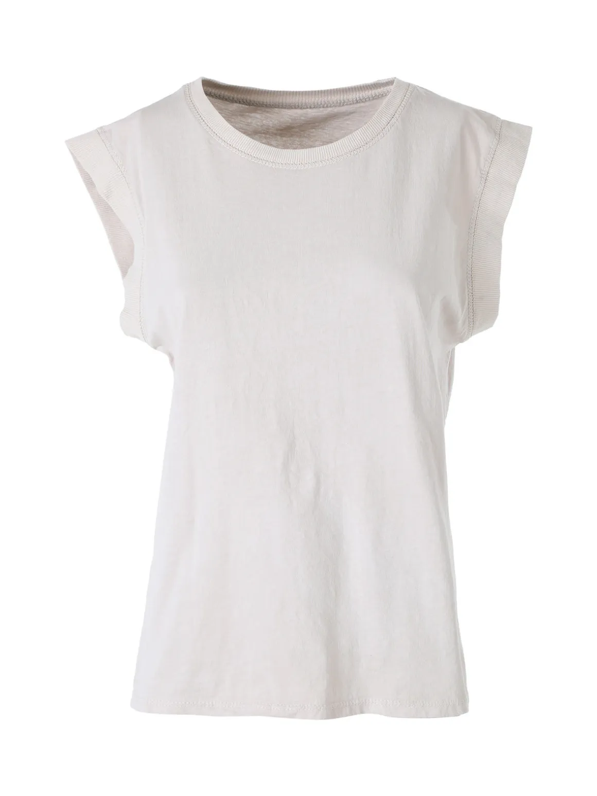 Solada T-shirt donna in cotone senza maniche - beige