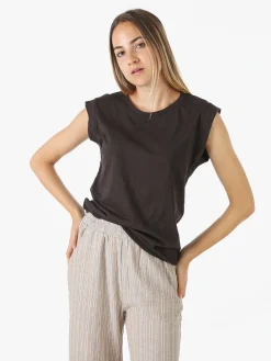 Solada T-shirt donna in cotone senza maniche - moro