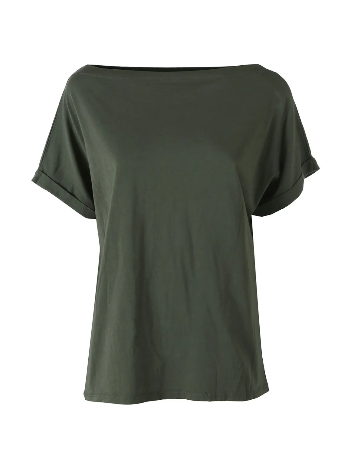 Solada T-shirt donna in cotone con scollo a barca - bianco