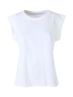 Solada T-shirt donna in cotone senza maniche - bianco