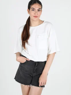 Solada T-shirt donna in cotone con taschino