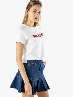 Solada T-shirt donna in cotone con stampa - bianco