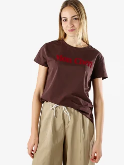 Solada T-shirt donna in cotone con stampa - moro