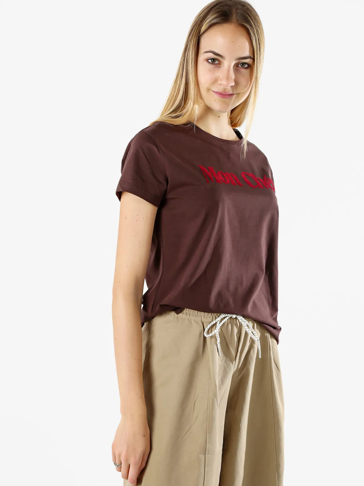 Solada T-shirt donna in cotone con stampa - moro
