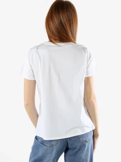 Solada T-shirt donna in cotone con stampa gatti - bianco