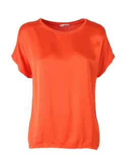 Solada T-shirt donna in viscosa e seta - arancione