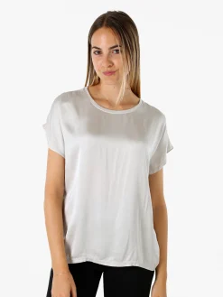 Solada T-shirt donna in viscosa e seta - beige