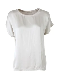 Solada T-shirt donna in viscosa e seta - beige
