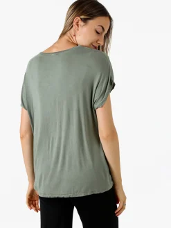 Solada T-shirt donna in viscosa e seta - verde