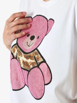Solada T-shirt donna orsacchiotto con strass - rosa