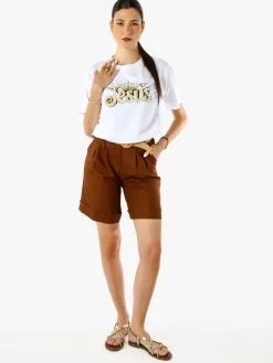 Solada T-shirt donna oversize con giromanica imbottito