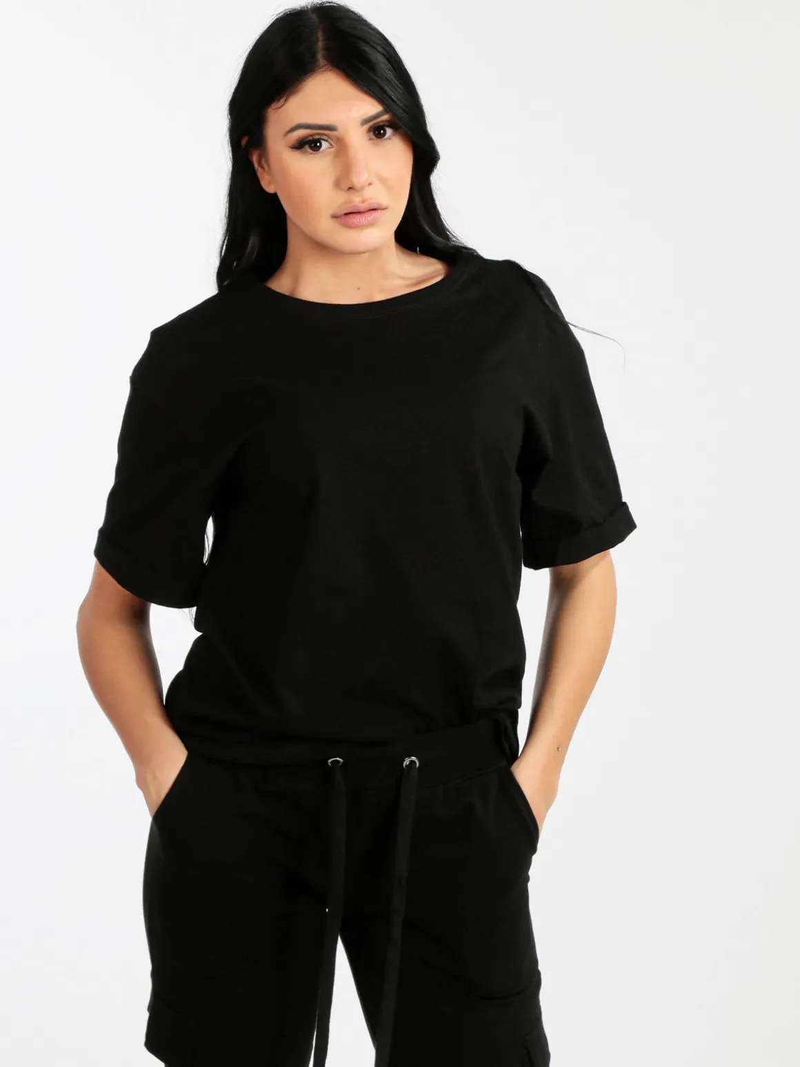 Solada T-shirt donna oversize con strass e sfumatura - giallo