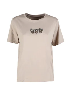 Solada T-shirt donna oversize in cotone con strass